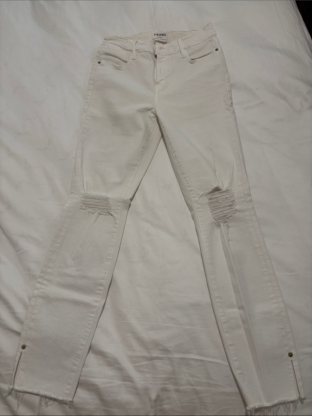 Frame White Skinny Jeans